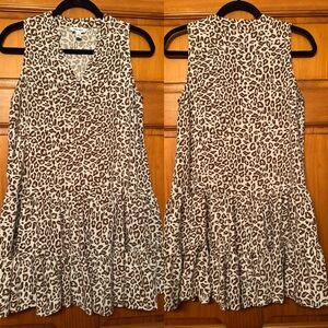 Nine West Beige and Brown Leopard Print Dress